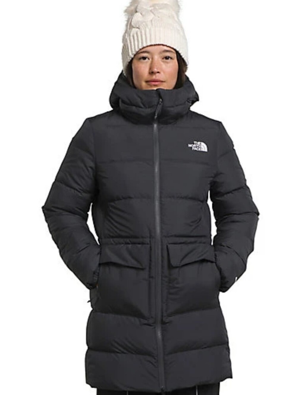 The North Face Women's Black Gotham Hooded Puffer Parka